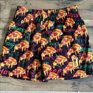 BSB101 Colorful Pizza Print Shorts